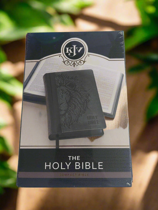 KJV Bible Compact Faux Leather Hc, Black/Gray