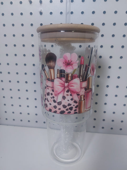 40oz GLASS TUMBLER WITH HANDLE
