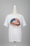 USA LIPS CREW NECK T-SHIRT #3958