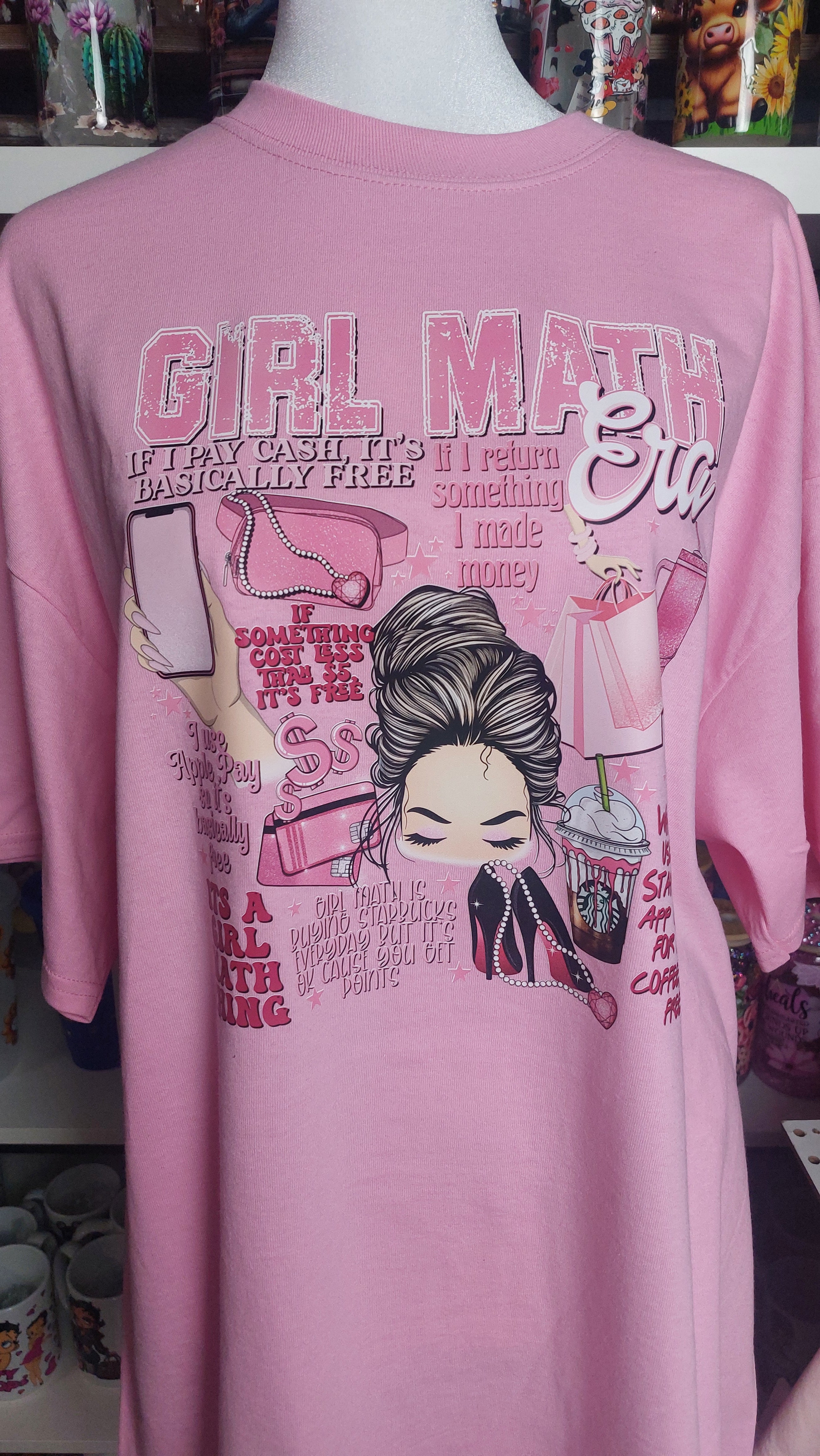 Girl math  CREW NECK T-SHIRT #3944