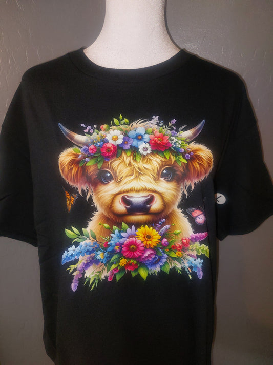 COW FLOWERS T-SHIRT