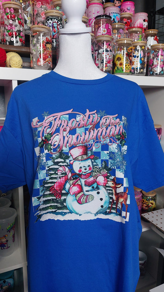 CHRISTMAS SNOWMAN  crew neck t-shirt