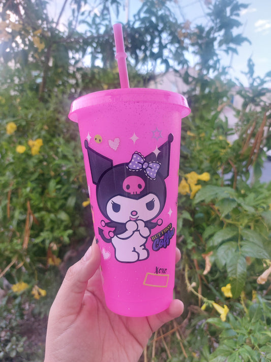 Plastic Starbucks cup with straw  koromi