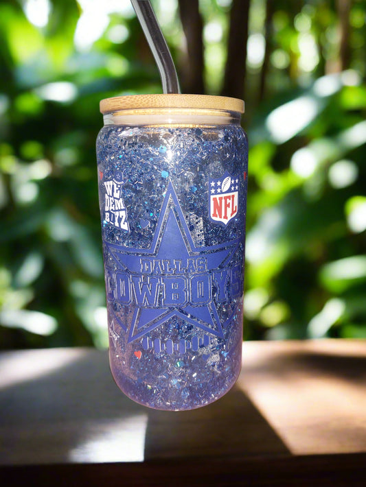 BOYZ FOOTBALL TEAM Snow globe tumbler 12 oz