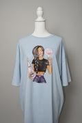 BOSS WINE GIRL  CREW-NECK T-SHIRT #3847