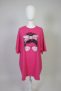 Lady bun   CREW NECK T-SHIRT #3801