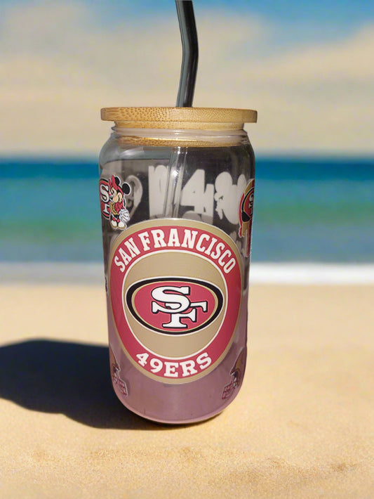 FOOTBALL  Glass Tumbler 12OZ